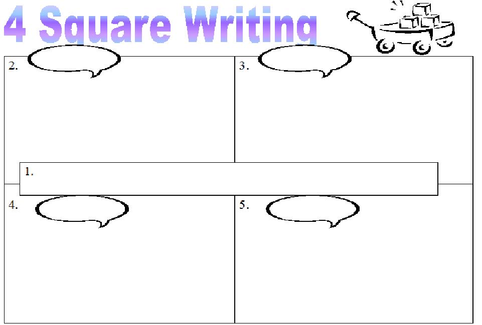 4-Square Writing Template